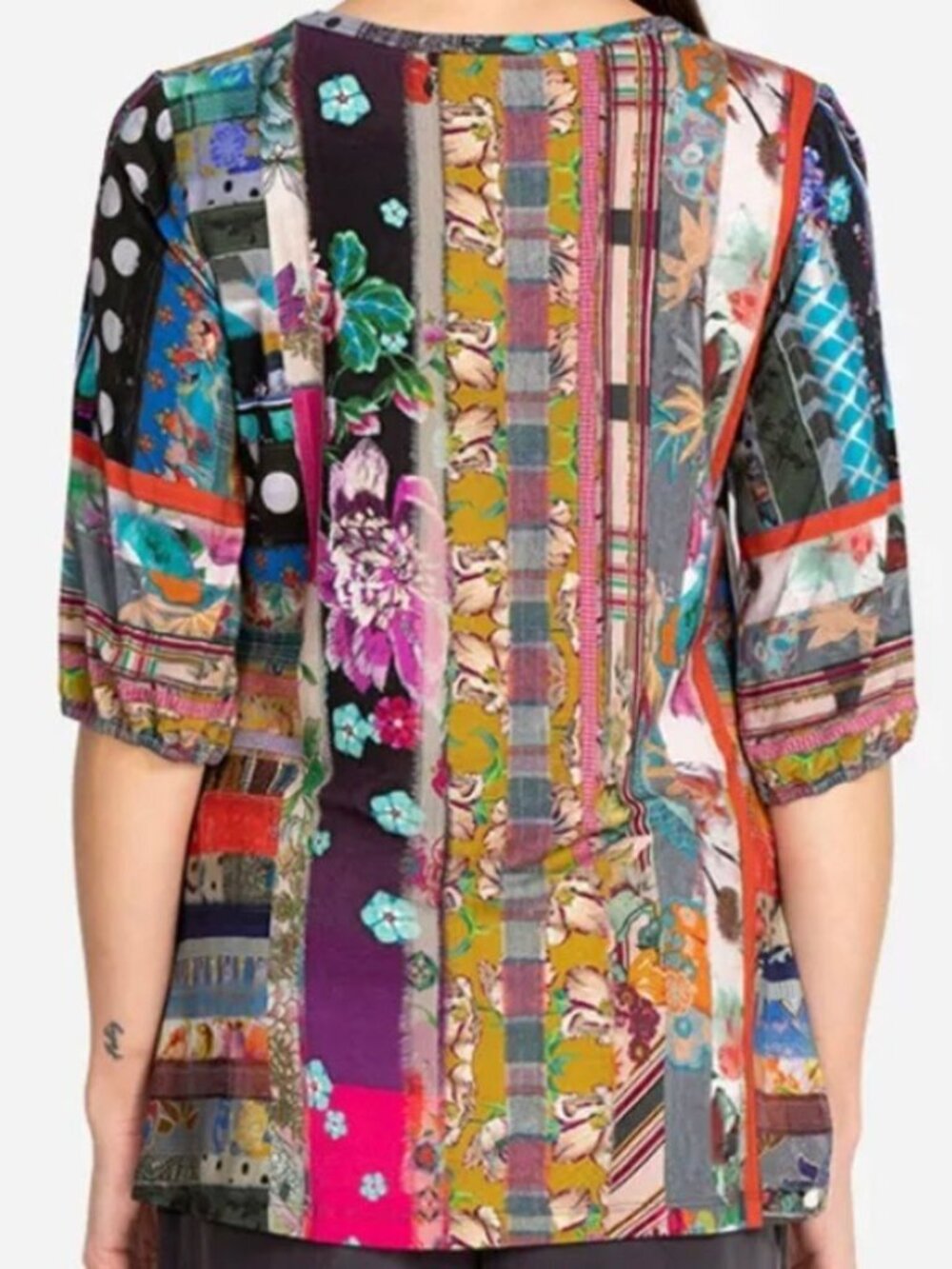 Johnny Was Sonnet Patchwork Top 3XL - Picture 2 of 4
